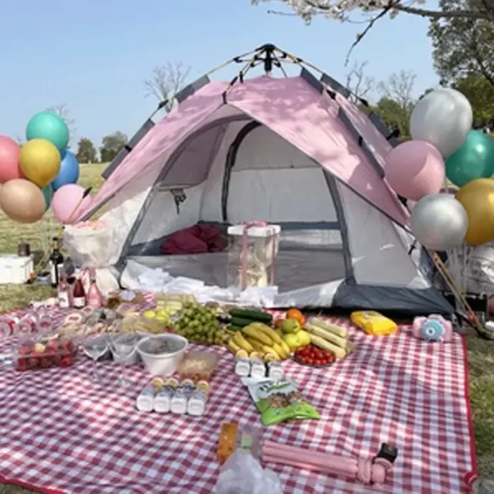 outdoor pink camping tent - 3