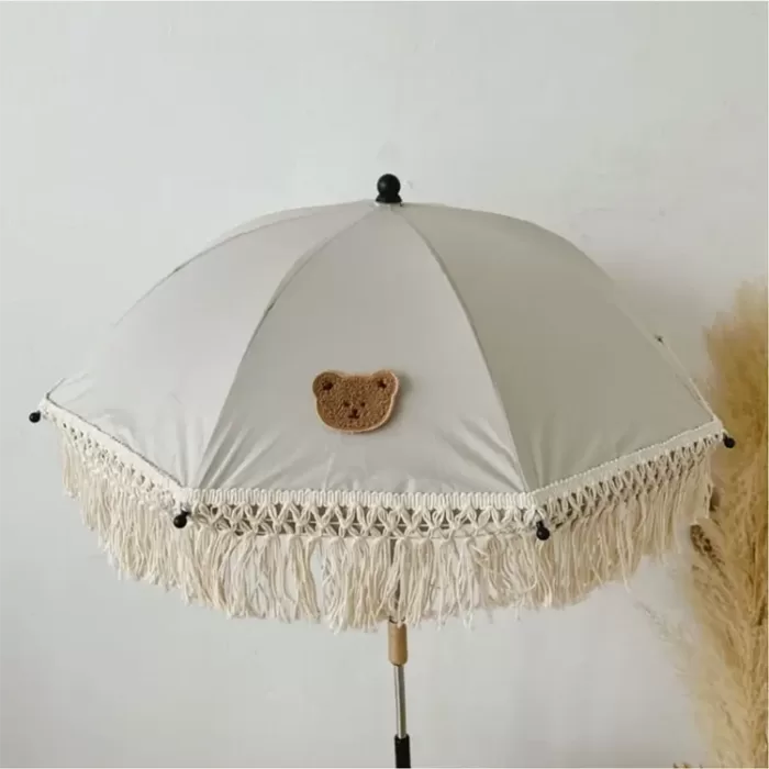 cute beach umbrella with fringe - 4