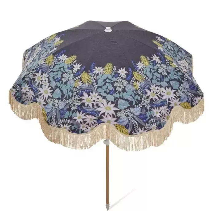 vintage beach umbrella with fringe - 6