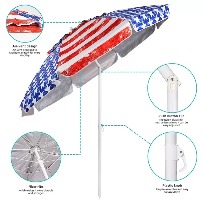 american flag beach umbrella - 3