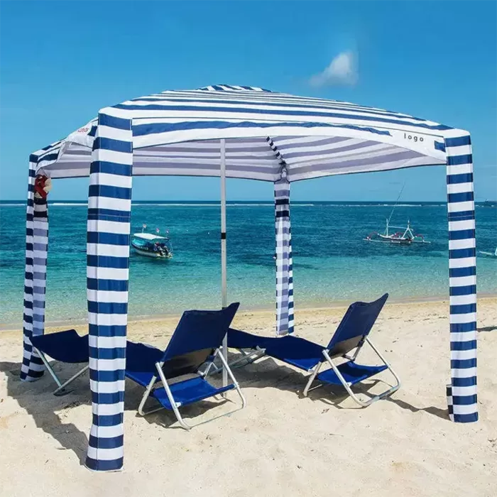 custom beach umbrella cabana - 2