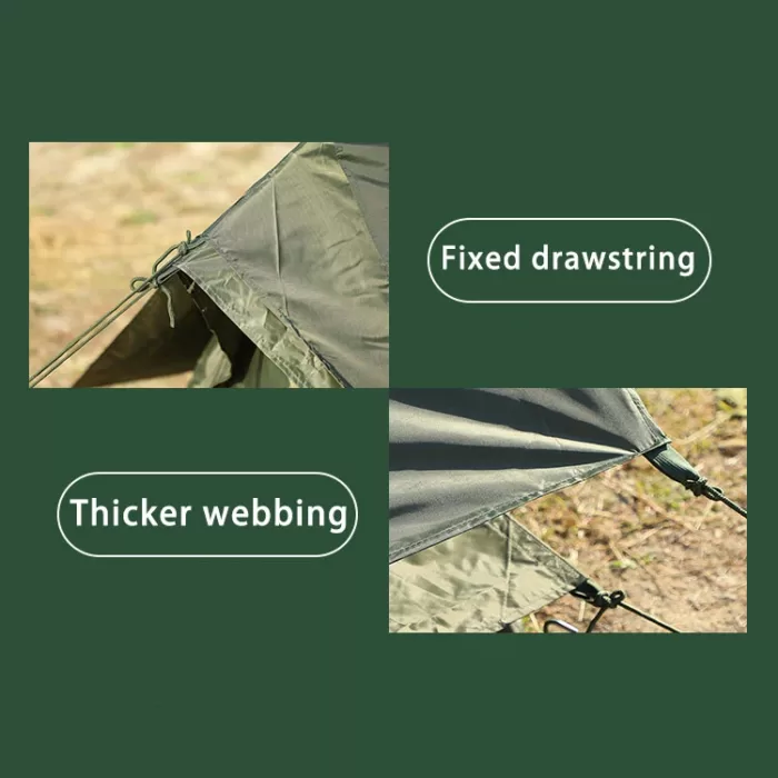 french desert tan ground troop tent with rain fly feature - 1